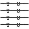 vidaXL Sliding Door Hardware Kit 366 cm Steel Black