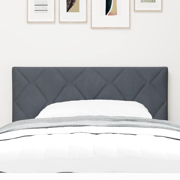 vidaXL Headboard Height Adjustable Dark grey 90 cm Velvet