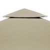 vidaXL Gazebo Cover Canopy Replacement 310 g / m&sup2; Beige 3 x 4 m