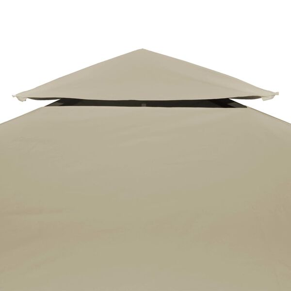vidaXL Gazebo Cover Canopy Replacement 310 g / m&sup2; Beige 3 x 4 m