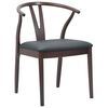 vidaXL Dining Chair 2 pcs Light Brown and Black Solid Rubber Wood