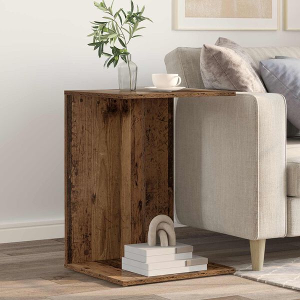 vidaXL Side Table Old Wood 45 x 40 x 62.5 cm Engineered Wood