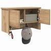 vidaXL Wall-Mounted Coat Rack with Shelf Artisan Oak 50 x 20 x 30 cm