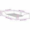 vidaXL Bed Frame Brown 75 x 190 cm Solid Pine Wood