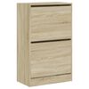 vidaXL Shoe Cabinet Sonoma Oak 60x34x96.5 cm Engineered Wood