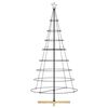 vidaXL Christmas Cone Tree with Stand Black 210 cm Steel