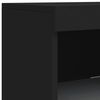 vidaXL Sideboard with LED Lights Black 283x37x100 cm
