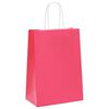 vidaXL Paper Bags 250 pcs with Handles Pink 15x8x21 cm