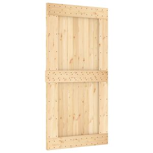 vidaXL Sliding Door NARVIK Natural and Black 100 x 210 cm (213.5 cm)