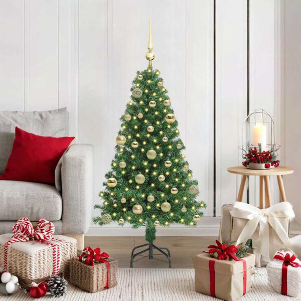 vidaXL Artificial Christmas Tree with 150 LEDs with Stand Green 120 cm