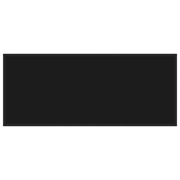 vidaXL Coffee Table Black with Black Glass 120x50x35 cm