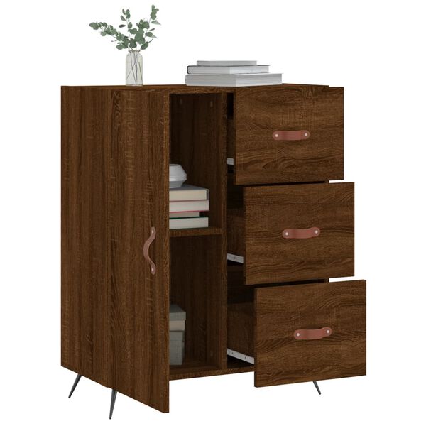 vidaXL Sideboard Brown Oak 69.5x34x90 cm Engineered Wood