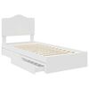 vidaXL Storage Bed with Headboard White 75 x 190 cm Engineered Wood