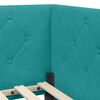 vidaXL Corner Bed Frame with Headboard Turquoise 80 x 200 cm Velvet