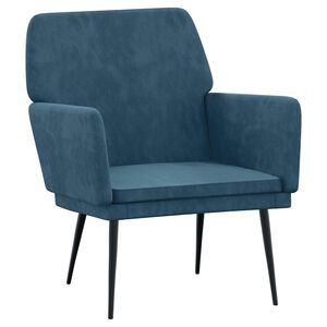 vidaXL Armchair Blue 62x79x79 cm Velvet