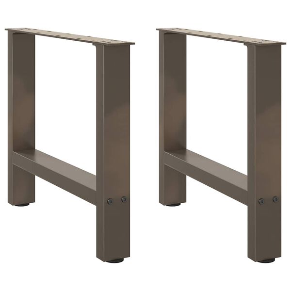 vidaXL Coffee Table Legs Natural Steel 2 pcs 50x(42-43) cm Steel