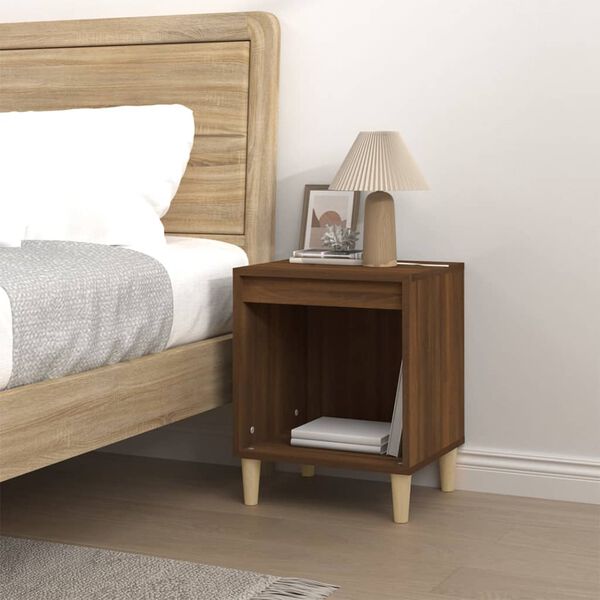 vidaXL Bedside Cabinet Brown Oak 40x35x50 cm