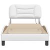 vidaXL Bed Frame with LED without Mattress "Hvar" White 80x200 cm