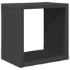 vidaXL Wall Cube Shelves 6 pcs Grey 22x15x22 cm