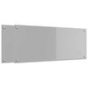 vidaXL Kitchen Backsplash 2 pcs Light Grey 100 x 40 cm Tempered Glass