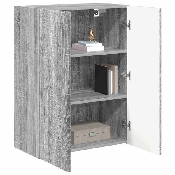 vidaXL TV Wall Cabinet Grey Sonoma 59.5 x 31 x 80 cm Engineered Wood