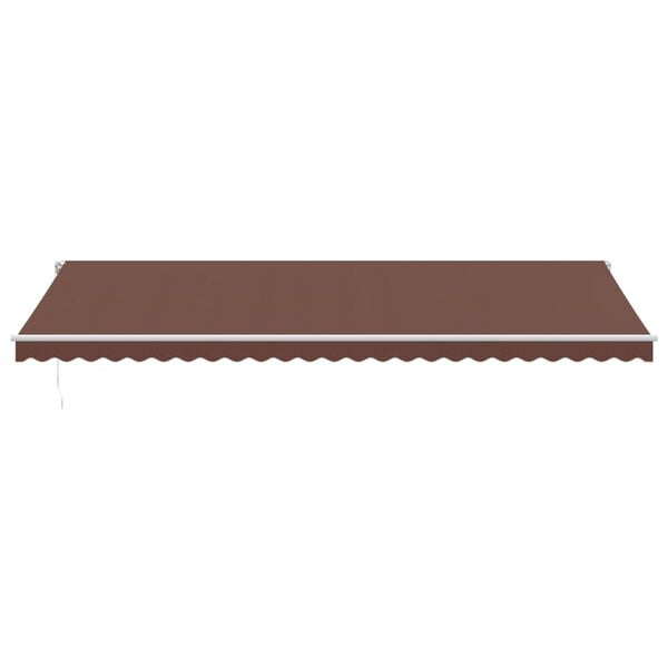 vidaXL Manual Retractable Awning Brown 600x350 cm