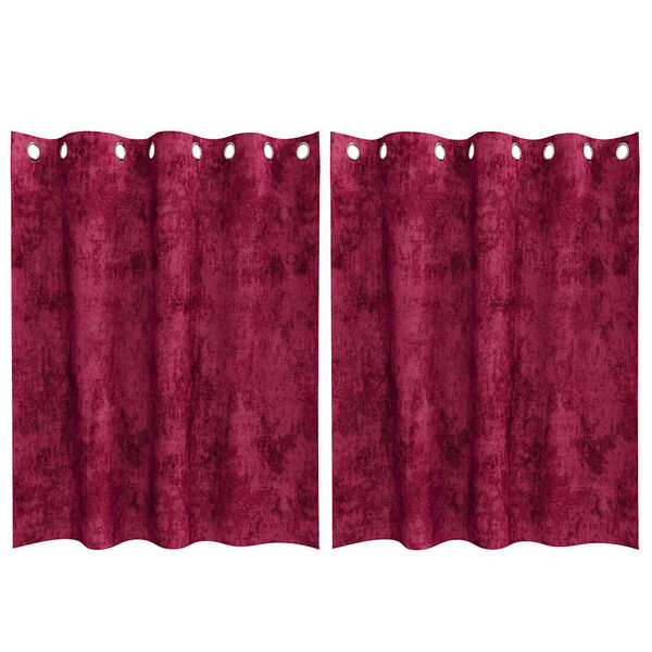vidaXL Velvet Curtains 2 pcs Wine Red 140 x 140 cm Velvet