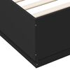 vidaXL Bed Frame with LED without Mattress Black 180x200 cm Super King