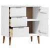 vidaXL Sideboard MOLDE White 76,5x40x80 cm Solid Wood Pine