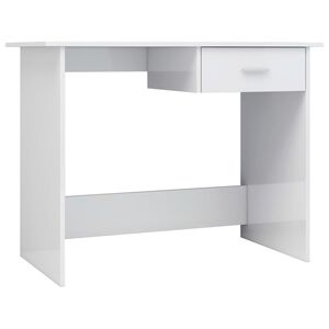 vidaXL Desk High Gloss White 100x50x76 cm Engineered Wood