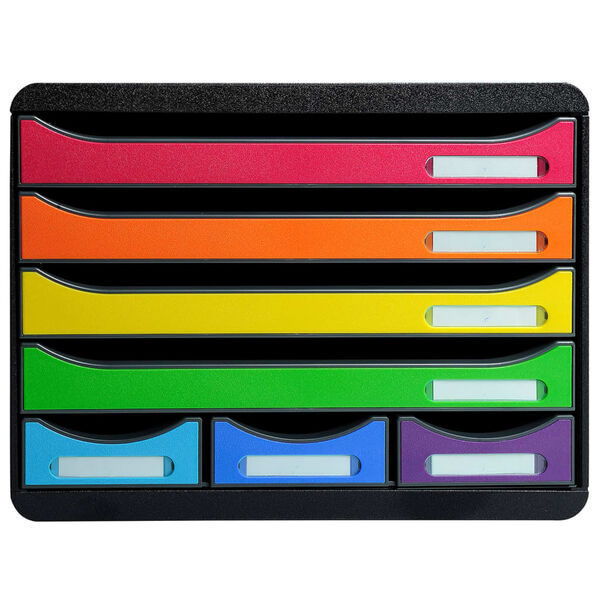 Exacompta Desktop Drawer Set Store-Box with 7 Drawers Harlequin