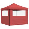 vidaXL Party Tent Folding Burgundy 292 x 292 x 315 cm Oxford Fabric