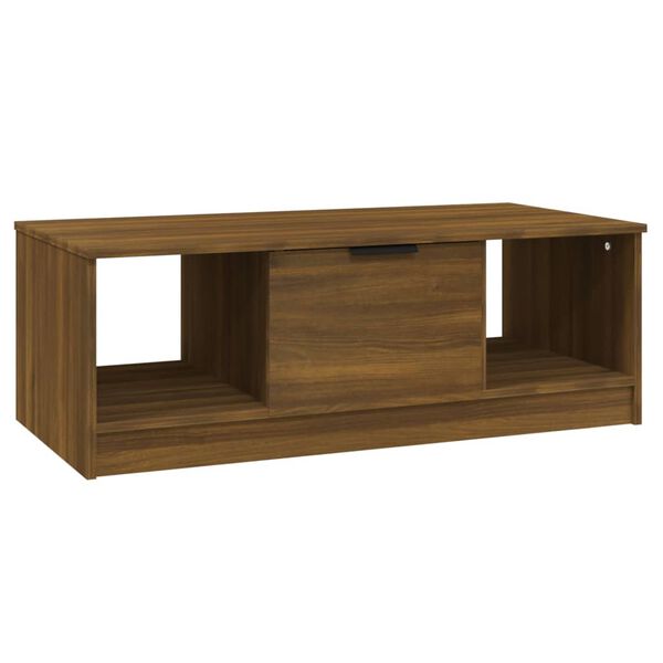 vidaXL Coffee Table Brown Oak 102x50x36 cm Engineered Wood