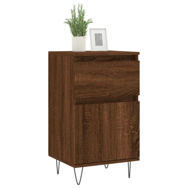 vidaXL Sideboards 2 pcs Brown Oak 40x35x70 cm Engineered Wood