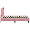 vidaXL Children's Bed Frame with Headboard Pink 80 x 160 cm Velvet