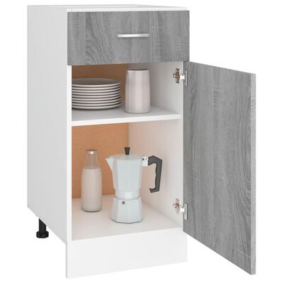 vidaXL Drawer Bottom Cabinet Grey Sonoma 40x46x81.5 cm Engineered Wood