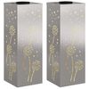 vidaXL Solar LED Pathway Light 2 pcs Silver Stainless Steel