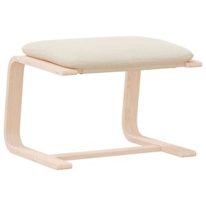 vidaXL Footstool Cream 51x41x40 cm Fabric
