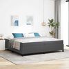 vidaXL Bed Frame with Mattress Dark Grey 200 x 200 cm Fabric