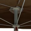 vidaXL Garden Half Parasol with Pole 180x90 cm Taupe