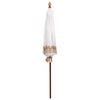 vidaXL Balinese Parasol Cream 215 x 215 x 260 cm Cotton and Wood