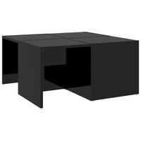 vidaXL Coffee Tables 4 pcs High Gloss Black 33x33x33 cm Engineered Wood