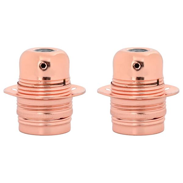 vidaXL Lamp Holders 2 pcs Rose Gold E27