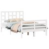 vidaXL Bed Frame without Mattress White 120x200 cm Solid Wood