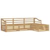 vidaXL Outdoor Sofa Set 4 pcs White Solid Acacia Wood
