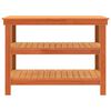 vidaXL Work Bench Wax brown 110.5 x 50 x 80 cm Solid pine wood