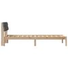 vidaXL Bed frame Brown and dark grey 80 x 200 cm Solid pine wood