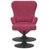 vidaXL Egg Chair with Footstool Wine Red 63 x 73 x 90 cm Velvet