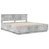 vidaXL Bed Frame Concrete Grey 200 x 200 cm Engineered Wood