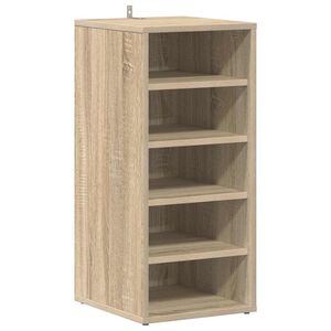 vidaXL Shoe Cabinet Sonoma Oak 31.5x35x70 cm Engineered Wood
